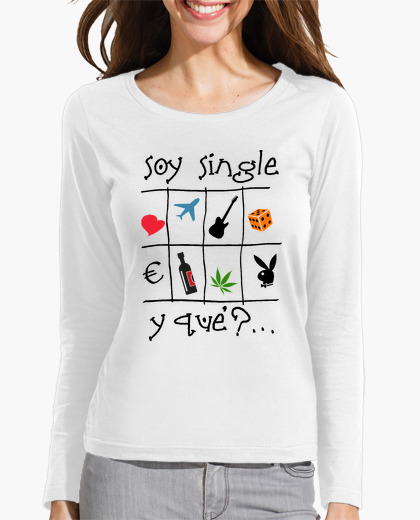 Soy single - Camiseta de chica de manga larga