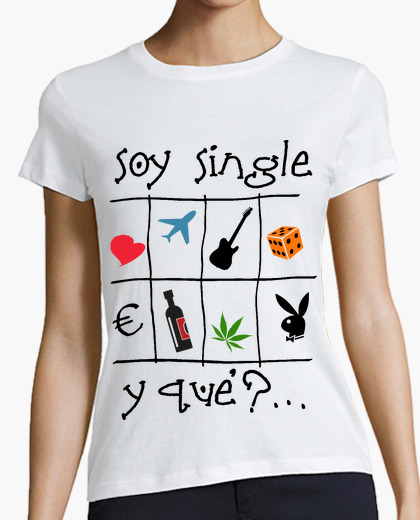 Soy single - Camiseta de chica tipo béisbol