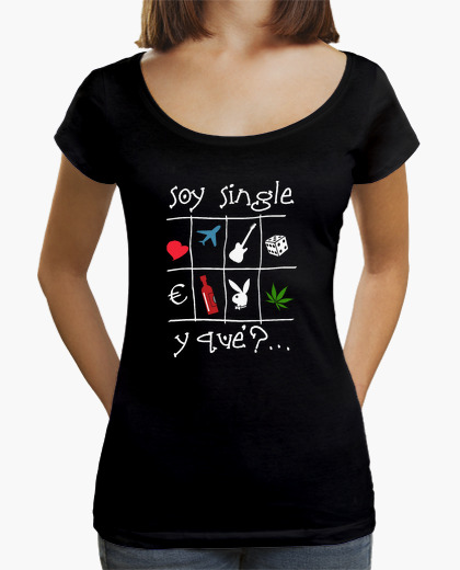 Soy single fondo oscuro - Camiseta de...