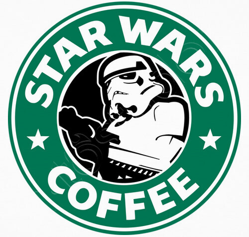 Tee-shirt Star Wars Coffee (Logo Starbucks Coffee ...