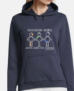 Sudadera capucha mujer letras blancas