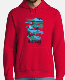 Sudadera con capucha Hipopótamos Art - Unisex - Colores claros