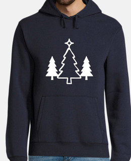 sudadera con capucha navideña para hombre con una estrella