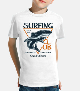 surfing club retro 1983 vintage usa 80s surf kids t-shirt