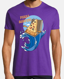 surfing pizza
