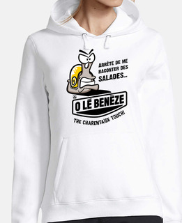 Sweat-shirt à capuche femme, blanc