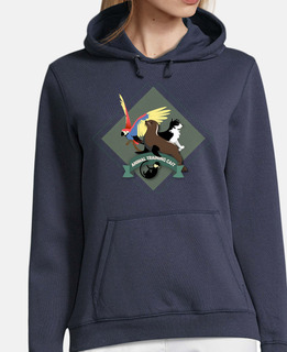 Sweat-shirt à capuche femme, bleu marine