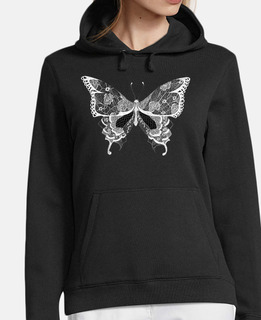 Sweat-shirt à capuche femme, noir