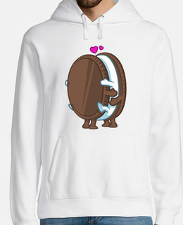 Sweat-shirt à capuche homme, blanc