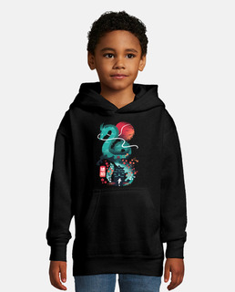 Sweat à capuche pour enfant, noir