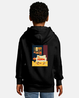 Sweat à capuche pour enfant, noir