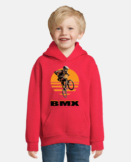 sweat à capuche pour enfants, rouge, bmx