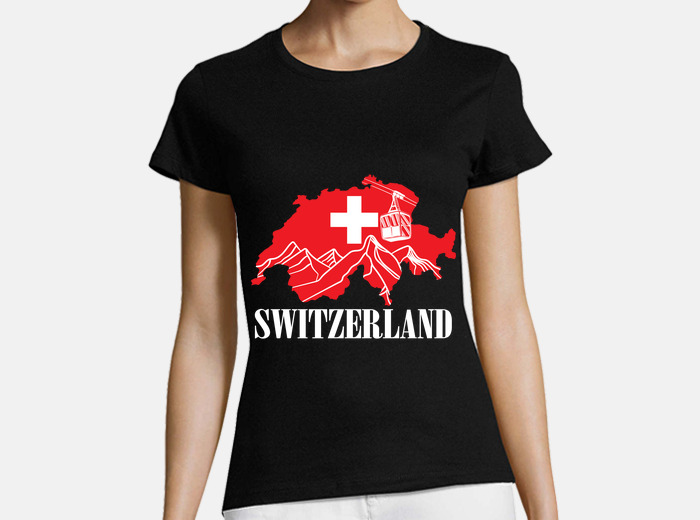 Switzerland Flag Map T-Shirt Switzerland Flag Map T-Shirt