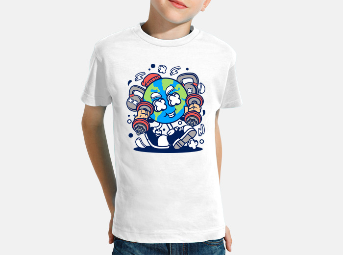 T shirt bambino cartoni animati fitness umori. tostadora