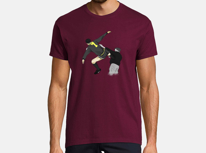 h eric cantona antifascist kick t shirt tostadora