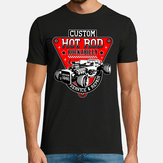 rockabilly classic hot rod vintage 80s retro rockers 1981 t-shirt ...