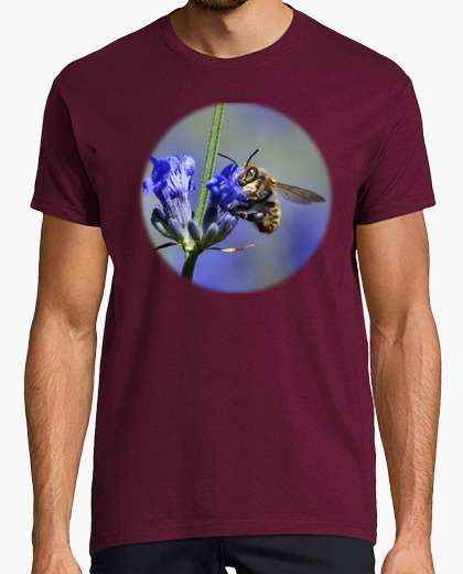 T-shirt ape su fiori di lavanda (petto)