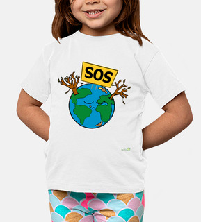 t-shirt bambino - sos planet earth