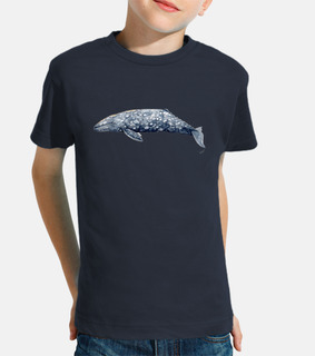 t-shirt bambino balena grigia