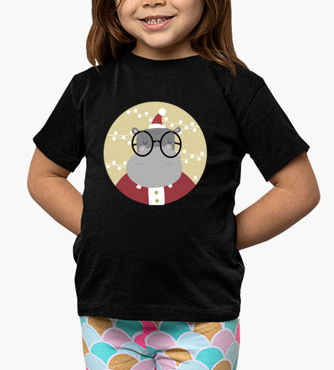 T-shirt bambino Christmas hippo