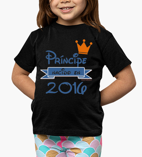 T-shirt bambino principe nato nel 2016