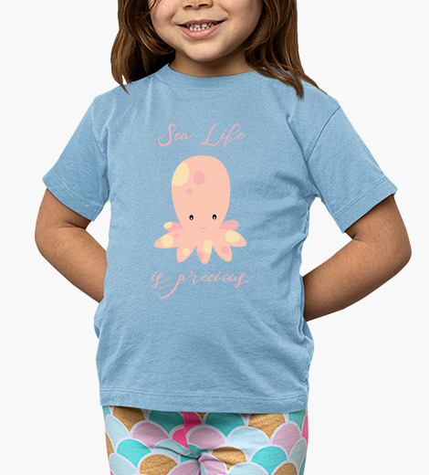 T-shirt bambino Sea life is precious -...