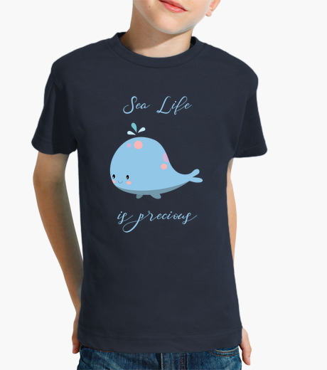 T-shirt bambino Sea life is precious - whale