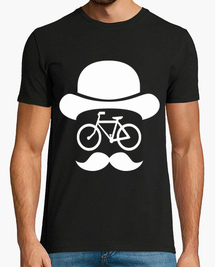T-shirt bicicletta bianca movember