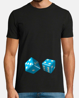 t-shirt black blue dice