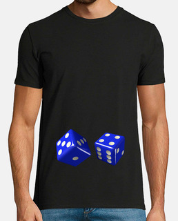 t-shirt black navy blue dice