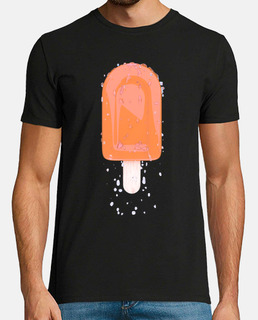 t-shirt black orange ice cream