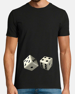 t-shirt black white dice