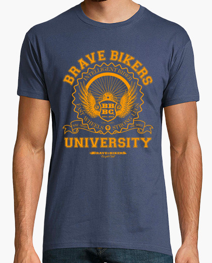 T-shirt brave bikers university
