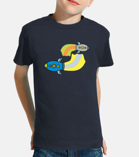 t-shirt children s rocket kawaii