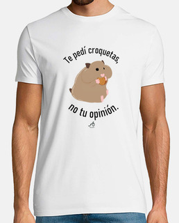 t-shirt da uomo ti ho chiesto delle crocchette, non la tua opinione