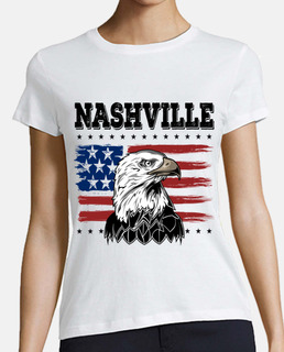 t-shirt drapeau états unis eagle américain nashville tennessee musique country rockabilly