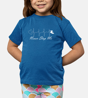 t-shirt enfant solidarité surf never stop blanc