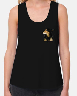 T-shirt femme bretelles amples et Loose Fit, Noir