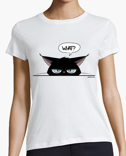 Tee Shirt T Shirt Femme Chat Noir Grincheux Tostadora