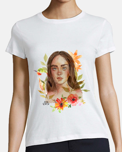 t-shirt girl flowers