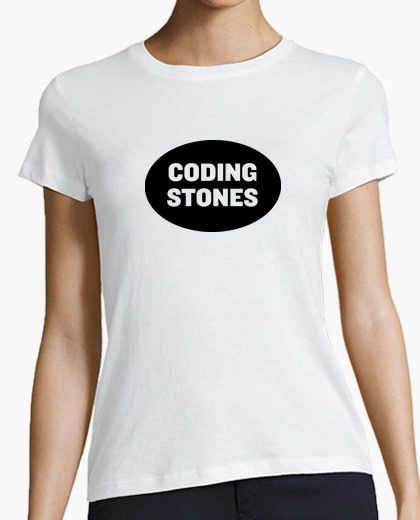 T-shirt logo pietre nere di codifica