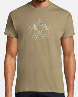 t-shirt man, adventure, hiking, mountain