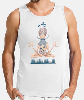 t-shirt man superpower yogi suspenders