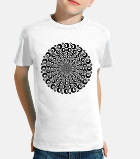 t-shirt mandala unisex in bianco e nero t-shirt
