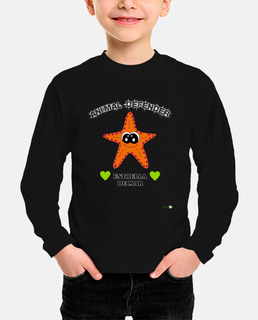 t-shirt manica lunga stella marina - difensore degli animali