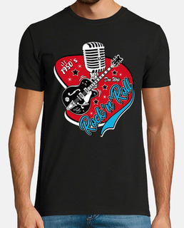 t-shirt musique rockabilly doo wop rétro rock n roll guitare vintage des années 50 microphone