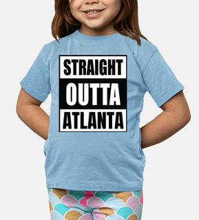 t-shirt nera per bambini straight outta atlanta