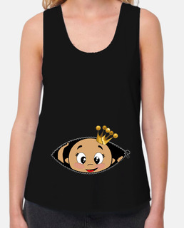 t-shirt peekaboo neonato sbirciare fuori, bretelle, nera
