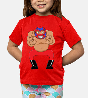 t-shirt per bambini wrestler arrabbiato