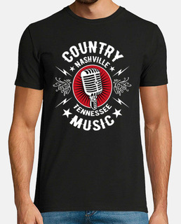 t-shirt rétro musique country microphone rockabilly nashville memphis tennessee rock n roll